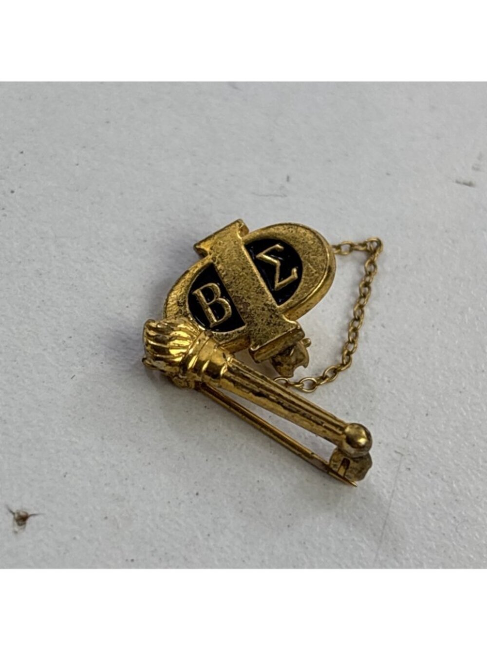 Vintage Beta Sigma Phi Exemplar Torch Sorority Member Lapel Pin - Picture 2 of 3